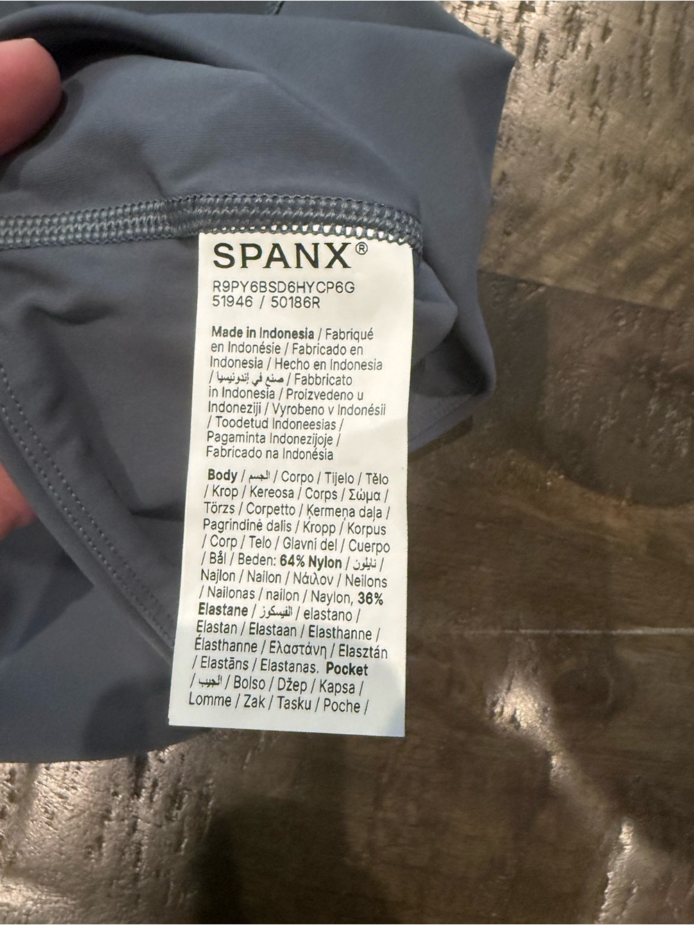 SPANX Active High Rise Pocket 7/8 Leggings Slate Blue Size Large NWOT - Picture 6 of 6